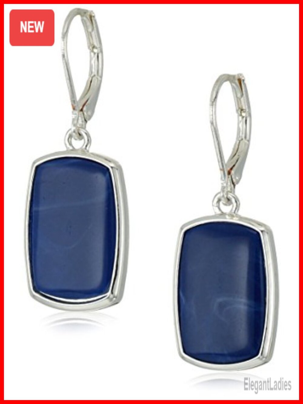 Nine West Silver Drop Earrings Leverback Dangle Small Lightweight